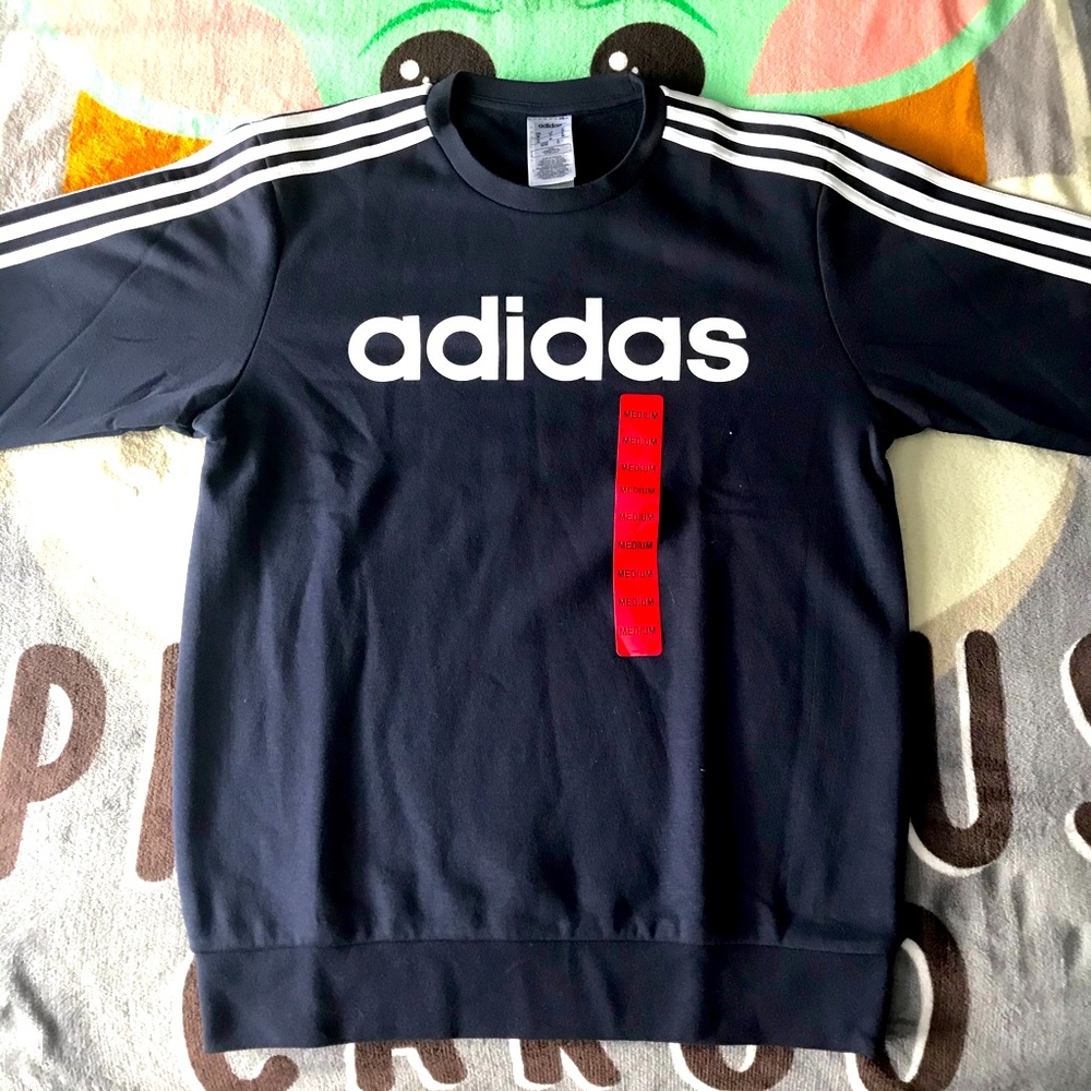 Men's Essentials 3-Stripes Fleece Crew Sweatshirt